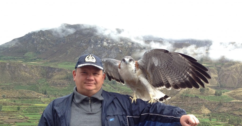 Я и орел в Перу для шаманских практик